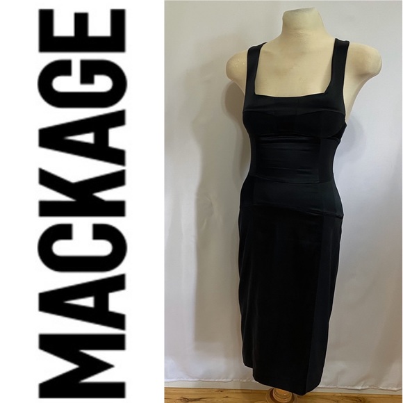 MACKAGE Collection silk black sheath dress - Picture 4 of 12